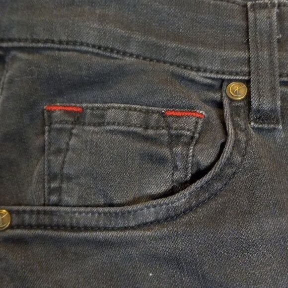 CJ Cookie Johnson Size 25 Jeans Praise Relaxed Fit Black Denim Stretch - Picture 5 of 12